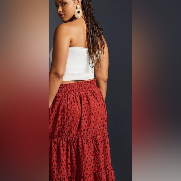 Anthropologie Somerset maxi skirt eyelet edition XSP - Picture 3 of 4